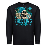 Black freezing to death winter skull Premium Sweatshirt - Jasminsmagicworld