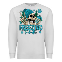 Dove Grey freezing to death winter skull Premium Sweatshirt - Jasminsmagicworld