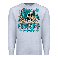 Heather Grey freezing to death winter skull Premium Sweatshirt - Jasminsmagicworld