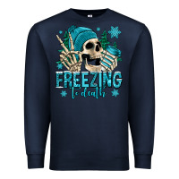 Navy freezing to death winter skull Premium Sweatshirt - Jasminsmagicworld