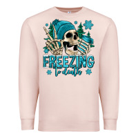 Pale Pink freezing to death winter skull Premium Sweatshirt - Jasminsmagicworld