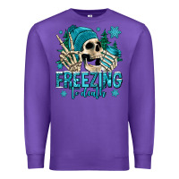 Purple freezing to death winter skull Premium Sweatshirt - Jasminsmagicworld