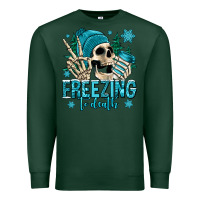 Sports Green freezing to death winter skull Premium Sweatshirt - Jasminsmagicworld