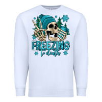 White freezing to death winter skull Premium Sweatshirt - Jasminsmagicworld