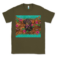 Army Green dachshund Classic Tee - BarkalooDesign