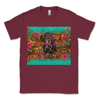 Burgundy dachshund Classic Tee - BarkalooDesign