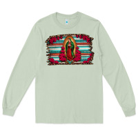 Matcha lady of guadalupe serape and roses Long Sleeve Tee - Jasminsmagicworld