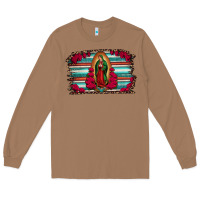 Toasted Coconut lady of guadalupe serape and roses Long Sleeve Tee - Jasminsmagicworld