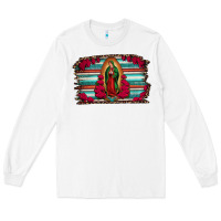 White lady of guadalupe serape and roses Long Sleeve Tee - Jasminsmagicworld