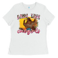 White western long live cowgirls Ladies Tee - texasbilliewilder