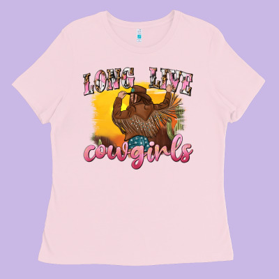 Western Long Live Cowgirls Ladies Tee Designed By Texasbilliewilder