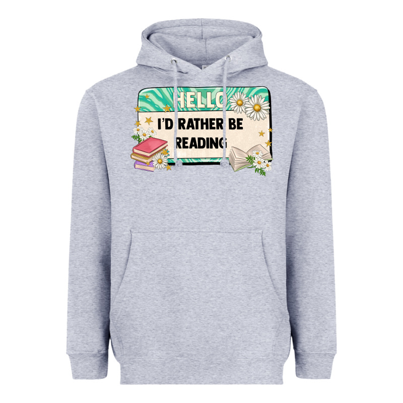 Hello Id Rather Be Reading Heavyweight Hoodie by Artiststas | Teevron