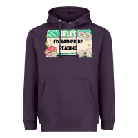 Plum hello id rather be reading Heavyweight Hoodie - Artiststas