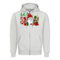 Dove Grey let it snow with snowman Zipper Hoodie - NancyCooperArtShop