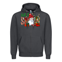 Smoke let it snow with snowman Zipper Hoodie - NancyCooperArtShop