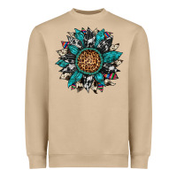 Mushroom cowhide leopard serape gemstone  sunflower Heavyweight Sweatshirt - Artiststas