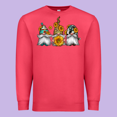 Western Sunflowers Gnomes Premium Sweatshirt Designed By Jasminsmagicworld