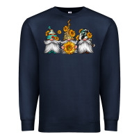 Navy western sunflowers gnomes Premium Sweatshirt - Jasminsmagicworld