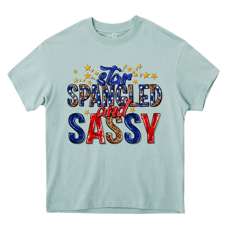 Star Spangled And Sassy Billie Wilder Heavy Core Tee by texasbilliewilder | Teevron