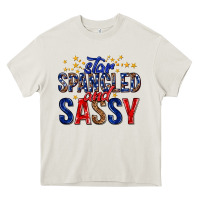 Cream star spangled and sassy billie wilder Heavy Core Tee - texasbilliewilder