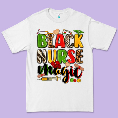 Black Nurse Magic Premium Tee Designed By Zillion Design Studio