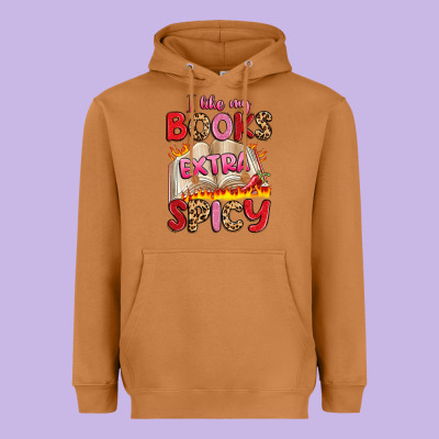 I Like My Books Extra Spicy Heavyweight Hoodie Designed By Artiststas