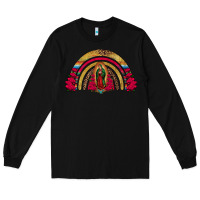 Black lady of guadalupe rainbow Long Sleeve Tee - Jasminsmagicworld
