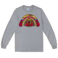 Heather Grey lady of guadalupe rainbow Long Sleeve Tee - Jasminsmagicworld