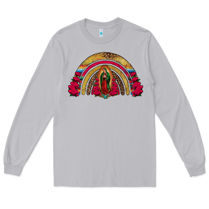 Lady Of Guadalupe Rainbow Long Sleeve Tee by Jasminsmagicworld | Teevron