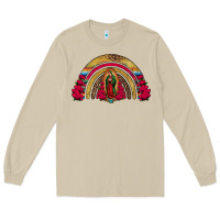 Mushroom lady of guadalupe rainbow Long Sleeve Tee - Jasminsmagicworld