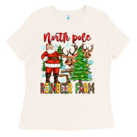 Bone north pole reindeer farm Ladies Tee - Zillion Design Studio