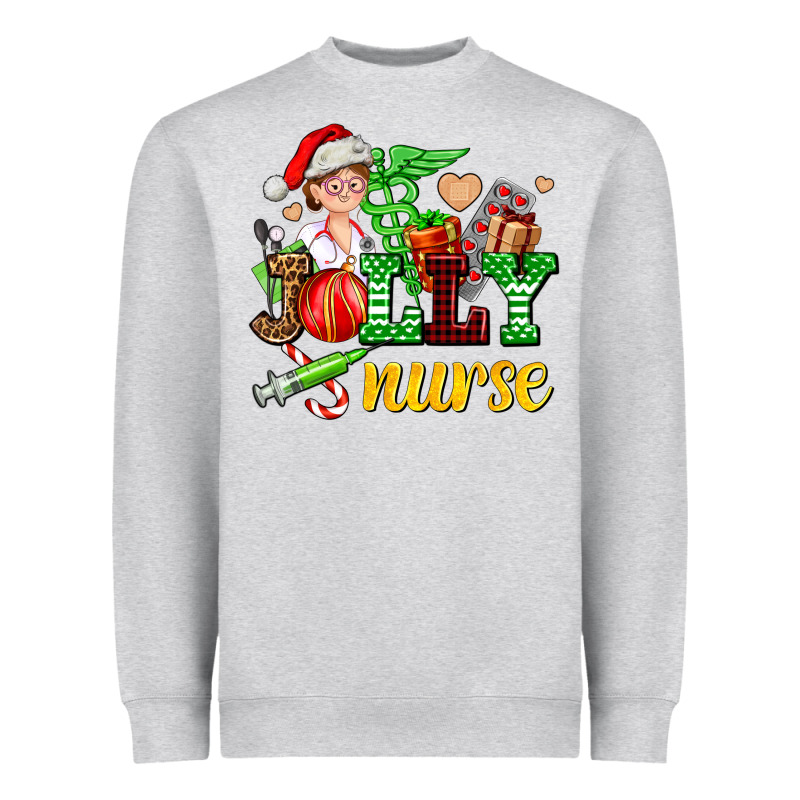 Jolly Nurse With Christmas Element Heavyweight Sweatshirt by AdoDesignShop | Teevron