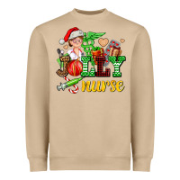 Mushroom jolly nurse with Christmas element Heavyweight Sweatshirt - AdoDesignShop