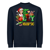 Navy jolly nurse with Christmas element Heavyweight Sweatshirt - AdoDesignShop