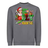 Storm jolly nurse with Christmas element Heavyweight Sweatshirt - AdoDesignShop