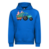 Cobalt christmas tree tractor Urban Hoodie - CowGirlArtShop