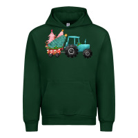 Foreset Green christmas tree tractor Urban Hoodie - CowGirlArtShop