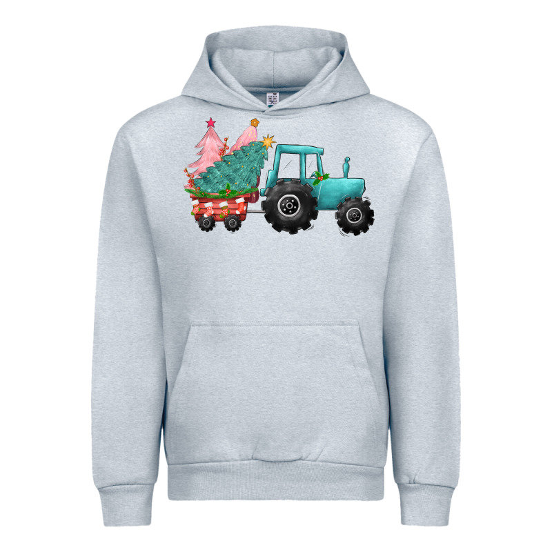 Christmas Tree Tractor Urban Hoodie by CowGirlArtShop | Teevron