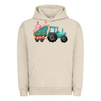 Pigment French Oak christmas tree tractor Urban Hoodie - CowGirlArtShop