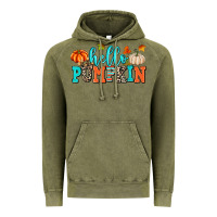 Vintage Olive hello pumpkin Vintage Hoodie - AdoDesignShop