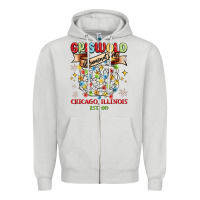 Dove Grey griswold illumination Zipper Hoodie - MaliasSmallBusiness