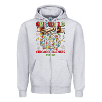 Heather Grey griswold illumination Zipper Hoodie - MaliasSmallBusiness