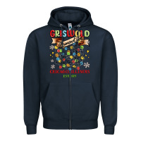 Navy griswold illumination Zipper Hoodie - MaliasSmallBusiness