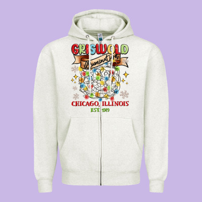 Griswold Illumination Zipper Hoodie Designed By Maliassmallbusiness