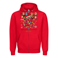 Red griswold illumination Zipper Hoodie - MaliasSmallBusiness