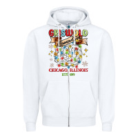White griswold illumination Zipper Hoodie - MaliasSmallBusiness
