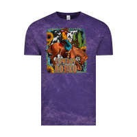 Cloud Purple cowboy rodeo Vintage Tee - JahusDesignShop