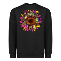 Black tie dye leopard sunflower Heavyweight Sweatshirt - Artiststas