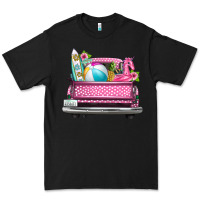 Black summer pink truck beach Premium Tee - texasbilliewilder