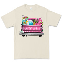 Bone summer pink truck beach Premium Tee - texasbilliewilder